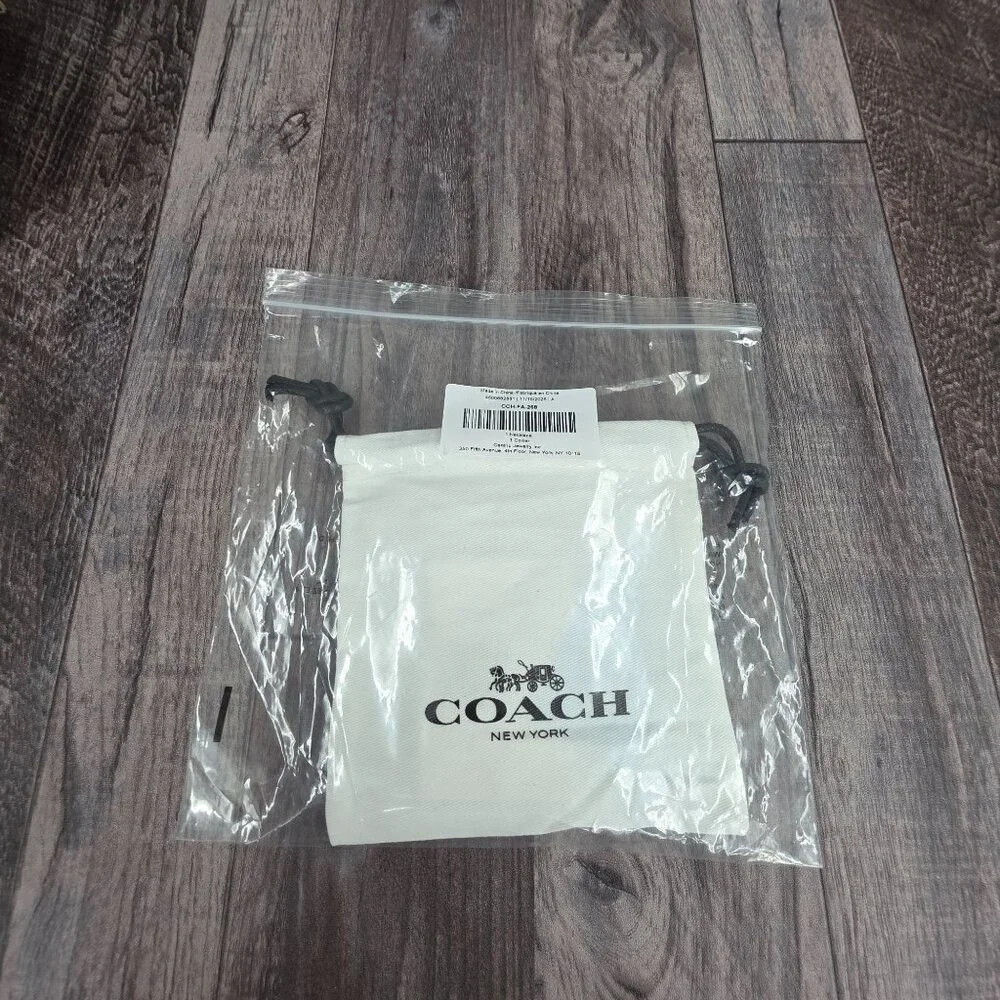 Coach Charming Charms Signature Heart Short Pendant Necklace 14K Gold Plated New